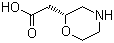(2R)-2-Morpholineacetic acid molecular structure (CAS 1257854-97-9)
