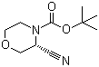 结构式 CAS# 1257856-32-8, (3R)-3-氰基-4-吗啉羧酸叔丁酯