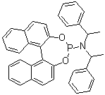 N,N-Bis(1-phenylethyl)-dinaphtho[2,1-d:1',2'-f][1,3,2]dioxaphosphepin-4-amine molecular structure (CAS 1258223-41-4)