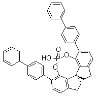 structure of CAS# 1258327-06-8, (11aS)-10,11,12,13-Tetrahydro-5-hydroxy-3,7-bis([1,1'-biphenyl]-4-yl)-diindeno[7,1-de:1',7'-fg][1,3,2]dioxaphosphocin-5-oxide