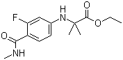 N-[3-Fluoro-4-[(methylamino)carbonyl]phenyl]-2-methylalanine ethyl ester molecular structure (CAS 1258638-92-4)