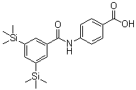 4-[[3,5-Bis(trimethylsilyl)benzoyl]amino]benzoic acid molecular structure (CAS 125973-56-0)