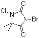 3-溴-1-氯-5,5-二甲基海因分子结构 (CAS 126-06-7)