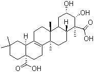 structure of CAS# 1260-04-4, Polygalic acid;Senegenic acid; (2beta,3beta,4alpha)-2,3-Dihydroxy-27-norolean-13-ene-23,28-dioic acid