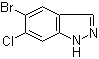 结构式 CAS# 1260382-77-1, 5-溴-6-氯-1H-吲唑