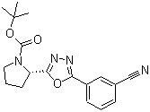 结构式 CAS# 1260605-21-7, (2S)-2-[5-(3-氰基苯基)-1,3,4-恶二唑-2-基]-吡咯烷甲酸叔丁酯