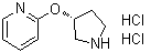 结构式 CAS# 1260613-92-0, 2-[(3R)-3-吡咯烷基氧基]吡啶二盐酸盐