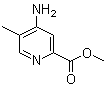 结构式 CAS# 1260665-41-5, 4-氨基-5-甲基-2-吡啶羧酸甲酯