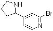 结构式 CAS# 1260665-46-0, 2-溴-4-(2-吡咯烷基)吡啶