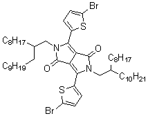 3,6-Bis(5-bromothiophen-2-yl)-2,5-bis(2-octyldodecyl)pyrrolo[3,4-c]pyrrole-1,4(2H,5H)dione molecular structure (CAS 1260685-63-9)