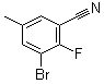 结构式 CAS# 1260741-40-9, 3-溴-2-氟-5-甲基苯甲腈
