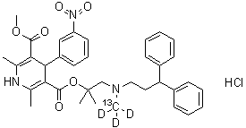 Lercanidipine-<sup>13</sup>C-d<sub>3</sub> Hydrochloride molecular structure (CAS 1261397-71-0)