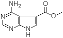 结构式 CAS# 126149-77-7, 4-氨基-7H-吡咯并[2,3-d]嘧啶-5-甲酸甲酯