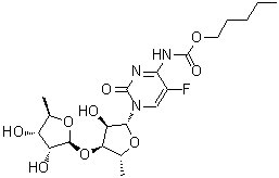 5'-Deoxy-3'-O-(5-deoxy-beta-D-ribofuranosyl)-5-fluoro-N-[(pentyloxy)carbonyl]cytidine molecular structure (CAS 1262133-64-1)