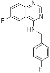 结构式 CAS# 1262888-28-7, 4-((4-氟苄基)氨基)-6-氟喹唑啉