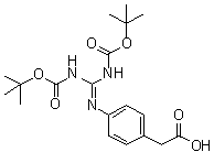 4-[[Bis[[(1,1-dimethylethoxy)carbonyl]amino]methylene]amino]benzeneacetic acid molecular structure (CAS 1263045-12-0)