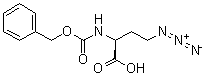 (2S)-4-Azido-2-[[(phenylmethoxy)carbonyl]amino]butanoic acid molecular structure (CAS 1263047-43-3)