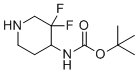 4-(Boc-amino)-3,3-difluoropiperidine molecular structure (CAS 1263180-22-8)