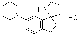 2,3-Dihydro-6-(1-piperidinyl)-spiro[1H-indene-1,2'-pyrrolidine] hydrochloride (1:1) molecular structure (CAS 1263281-76-0)