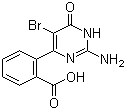 2-(2-Amino-5-bromo-1,6-dihydro-6-oxo-4-pyrimidinyl)benzoic acid molecular structure (CAS 1263283-37-9)