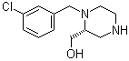 (2R)-1-[(3-Chlorophenyl)methyl]-2-piperazinemethanol molecular structure (CAS 1263286-37-8)