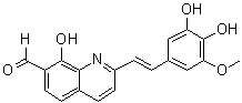 2-[2-(3,4-Dihydroxy-5-methoxyphenyl)ethenyl]-8-hydroxy-7-quinolinecarboxaldehyde molecular structure (CAS 1263287-73-5)