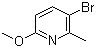 structure of CAS# 126717-59-7, 5-Bromo-2-methoxy-6-picoline;3-Bromo-6-methoxy-2-methylpyridine; 3-Bromo-6-methoxy-2-picoline