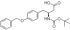 结构式 CAS# 126825-16-9, (3S)-4-[4-(苄氧基)苯基]-3-(叔丁氧羰基氨基)丁酸