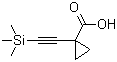 结构式 CAS# 1268810-07-6, 1-[2-(三甲基硅烷基)乙炔基]环丙烷羧酸