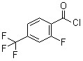 structure of CAS# 126917-10-0, 2-Fluoro-4-(trifluoromethyl)benzoyl chloride;2-Fluoro-4-trifluoromethyl-1-benzenecarbonyl chloride; 4-Trifluoromethyl-2-fluorobenzoyl chloride