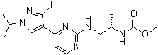 N-[(1S)-2-[[4-[3-Iodo-1-(1-methylethyl)-1H-pyrazol-4-yl]-2-pyrimidinyl]amino]-1-methylethyl]carbamic acid methyl ester molecular structure (CAS 1269440-60-9)