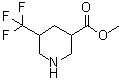 5-(Trifluoromethyl)-3-piperidinecarboxylic acid methyl ester molecular structure (CAS 1269755-53-4)