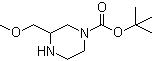 3-(Methoxymethyl)-1-piperazinecarboxylic acid 1,1-dimethylethyl ester molecular structure (CAS 1270982-05-2)