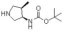 (3R-cis)-(4-Methyl-3-pyrrolidinyl)carbamic acid 1,1-dimethylethyl ester molecular structure (CAS 127199-55-7)