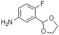 3-(1,3-Dioxolan-2-yl)-4-fluorobenzenamine molecular structure (CAS 127228-82-4)