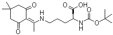 N5-[1-(4,4-Dimethyl-2,6-dioxocyclohexylidene)ethyl]-N2-[(1,1-dimethylethoxy)carbonyl]-L-ornithine molecular structure (CAS 1272755-14-2)