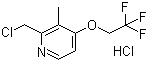 2-Chloromethyl-3-methyl-4-(2,2,2-trifluoroethoxy)pyridine hydrochloride molecular structure (CAS 127337-60-4)