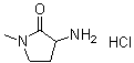 结构式 CAS# 1274891-78-9, 3-氨基-1-甲基-2-吡咯烷酮盐酸盐