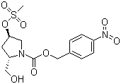(2S,4R)-2-(Hydroxymethyl)-4-[(methylsulfonyl)oxy]-1-pyrrolidinecarboxylic acid (4-nitrophenyl)methyl ester molecular structure (CAS 127626-37-3)
