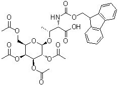 N-[芴甲氧羰基]-O-(2,3,4,6-四-O-乙酰基-beta-D-吡喃半乳糖基)-L-苏氨酸分子结构 (CAS 127656-85-3)
