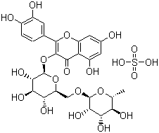 Rutin sulfate molecular structure (CAS 12768-44-4)