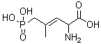 (3E)-2-Amino-4-methyl-5-phosphono-3-pentenoic acid molecular structure (CAS 127910-31-0)