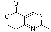 4-Ethyl-2-methylpyrimidine-5-carboxylic acid molecular structure (CAS 127958-06-9)