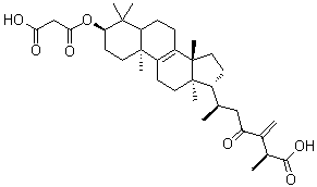 3alpha-Carboxyacetoxy-24-methylene-23-oxolanost-8-en-26-oic acid molecular structure (CAS 127970-62-1)