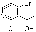 1-(4-Bromo-2-chloropyridin-3-yl)ethanol molecular structure (CAS 128071-88-5)