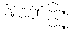 4-Methyl-7-(phosphonooxy)-2H-1-benzopyran-2-one compd. with cyclohexanamine (1:2) molecular structure (CAS 128218-53-1)