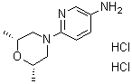 结构式 CAS# 1282295-12-8, rel-6-[(2R,6S)-2,6-二甲基-4-吗啉基]-3-吡啶胺二盐酸盐