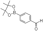 结构式 CAS# 128376-64-7, 4-甲酰基苯硼酸频哪醇酯; 4-(4,4,5,5-四甲基-1,3,2-二氧杂戊硼烷-2-基)苯甲醛