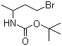 结构式 CAS# 128412-15-7, (3-溴-1-甲基丙基)氨基甲酸叔丁酯