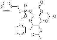 6-Deoxy-beta-L-galactopyranose 2,3,4-triacetate 1-[bis(phenylmethyl) phosphate] molecular structure (CAS 128473-05-2)